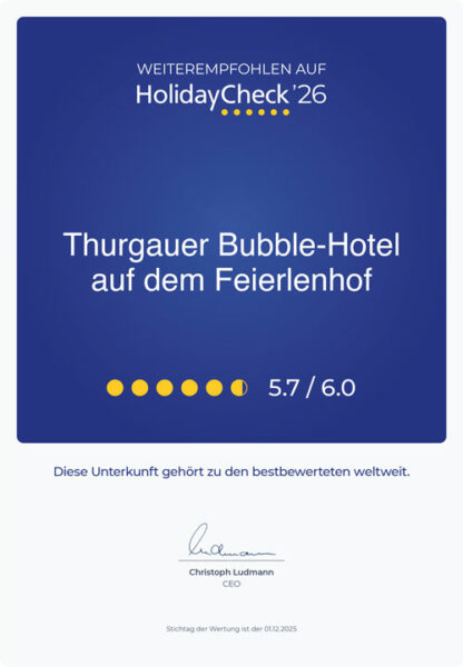 Holiday Check Cirtificate 26 5.7/6.0